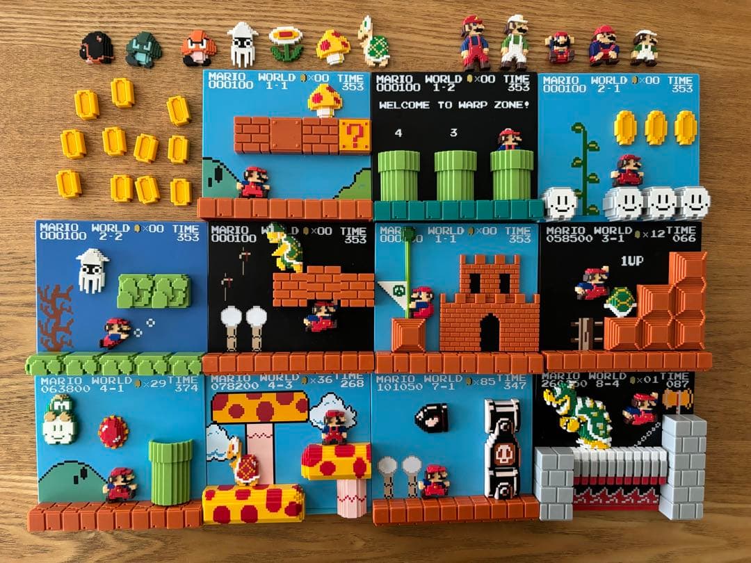 スーパーマリオブラザーズ ステージフィギュア マグネット - メルカリ