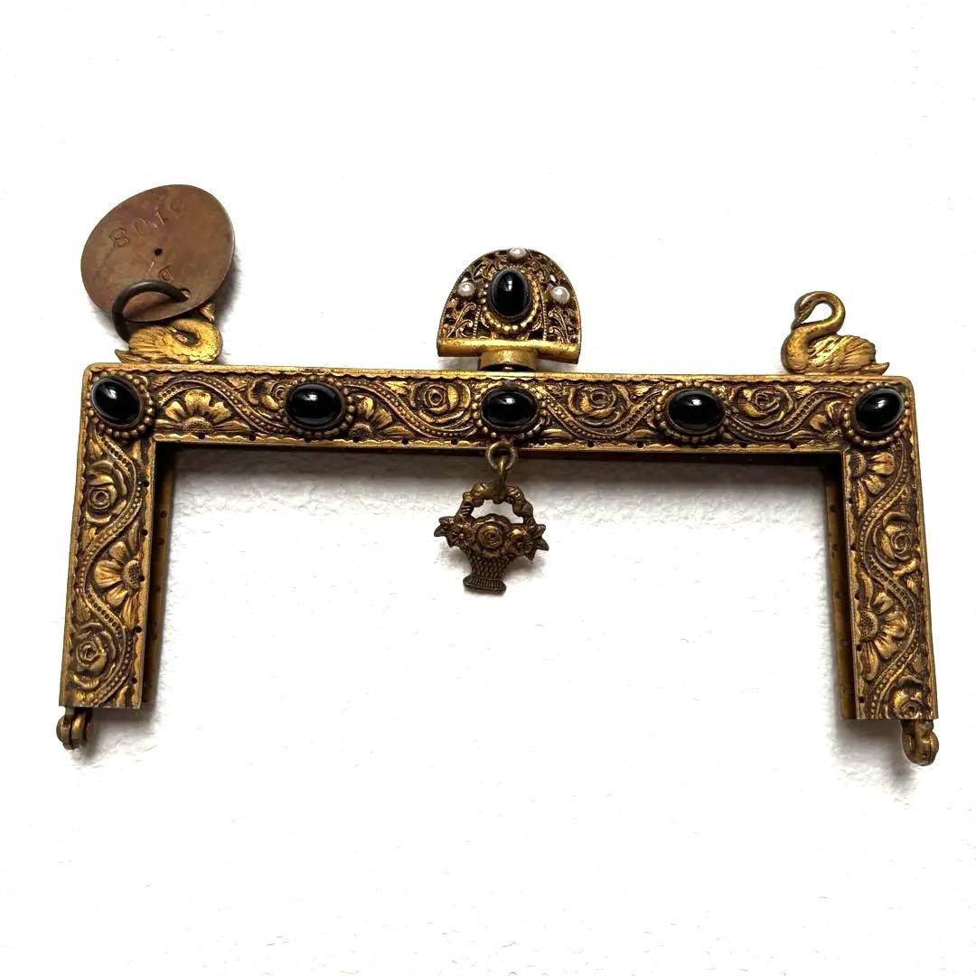 希少・フランス製】アンティーク 口金プチポアンサンプルタグ付100年前