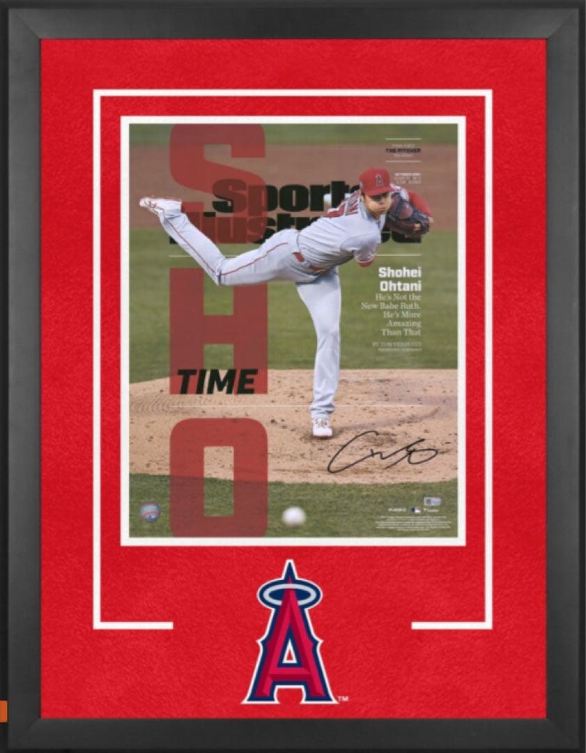 大谷翔平　直筆サイン入りフォト　2021年MVP記念　世界限定117枚 大谷翔平選手直筆サイン入り！2021 AL MVP獲得記念「純金プレート入り