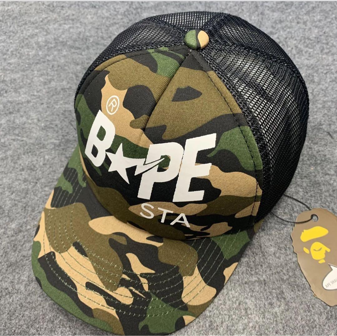 BAPE APE メッシュキャップ 迷彩 - メルカリ