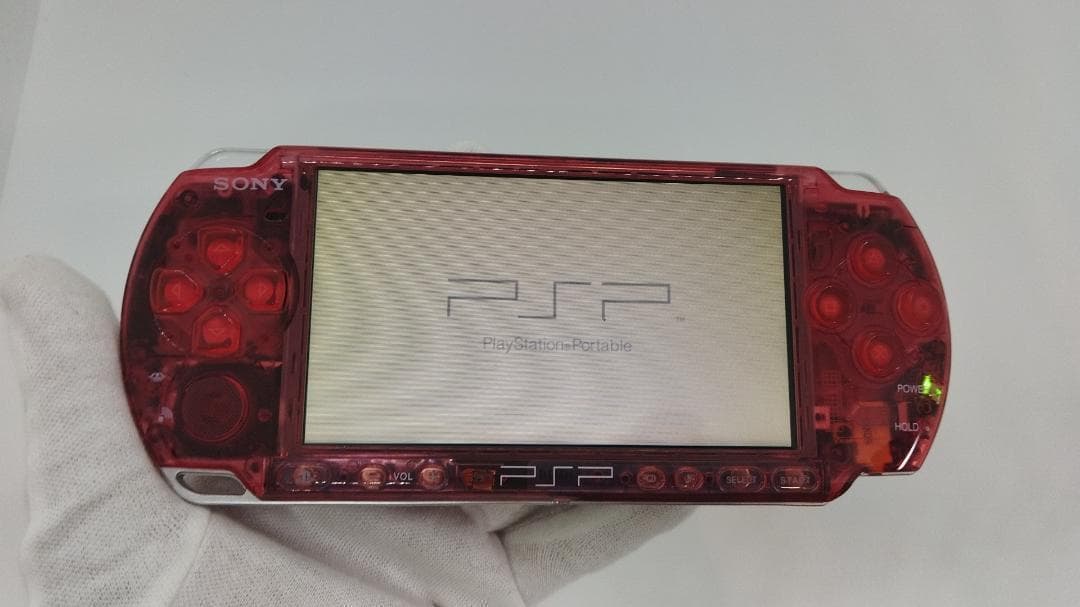 PSP 3000 すぐ遊べるセット【美品・カスタム】スケルトン レッド 赤