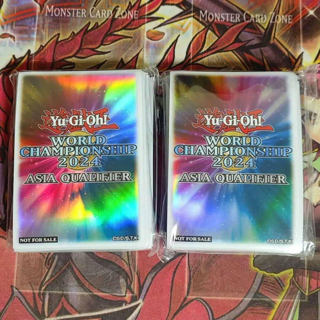 超希少・未開封】遊戯王 公式 WCQ 2024 アジア スリーブ 70枚 2個