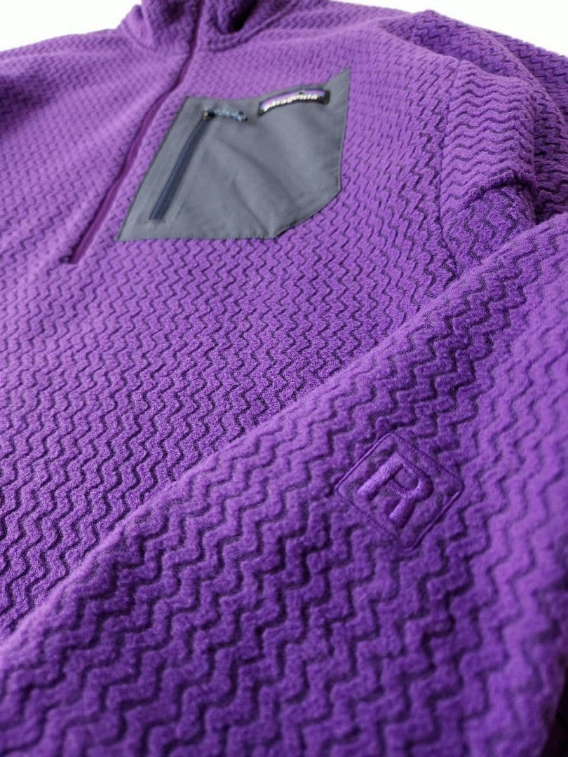 patagonia パタゴニア R1 エア ハーフジップ 良品 パープル系 - メルカリ