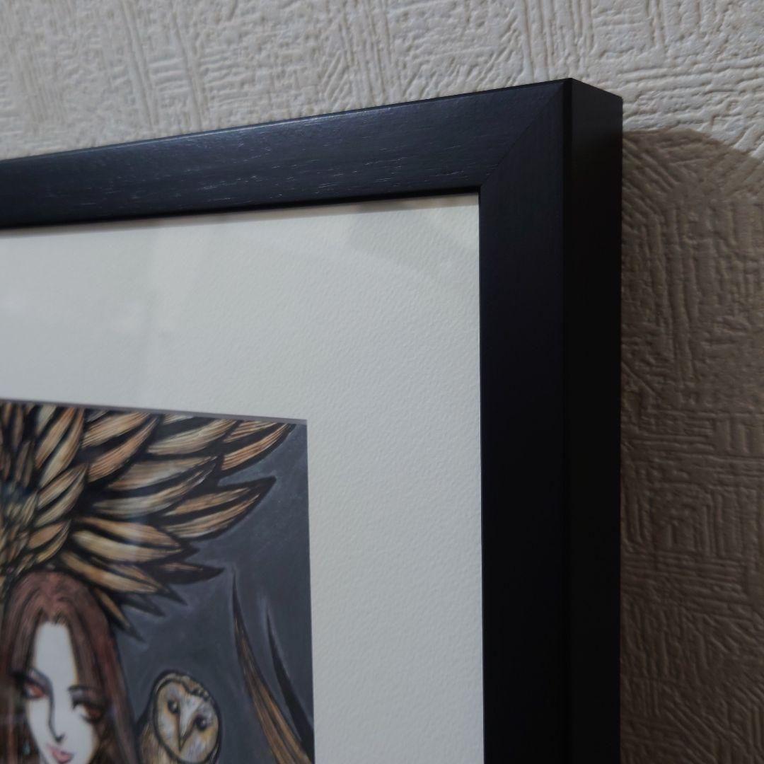 天野弓彦 オリジナル 黒フレーム 証明書付き - メルカリ