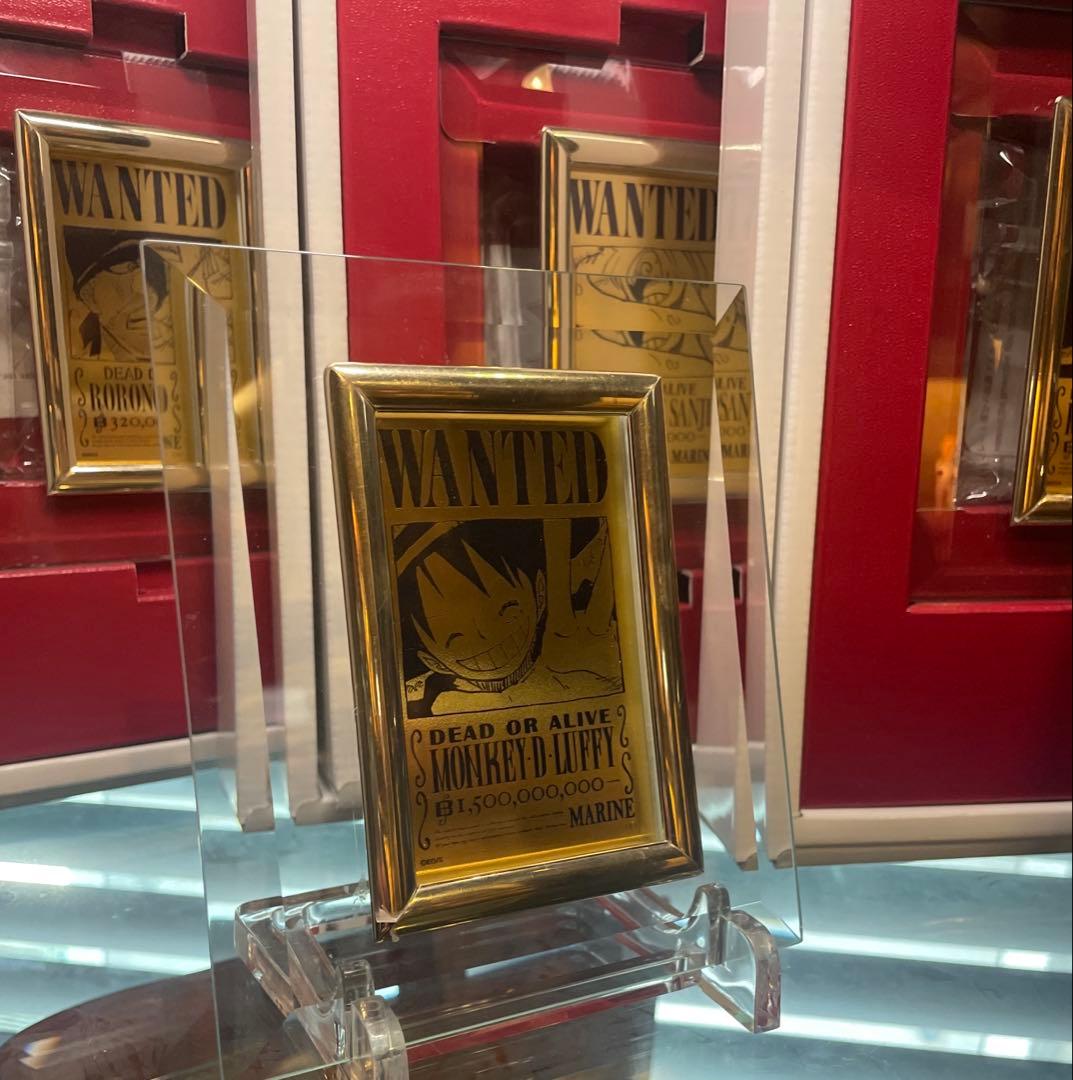 ONE PIECE ルフィ ゴールド手配書 純金999.9 24K 22k 18 - メルカリ