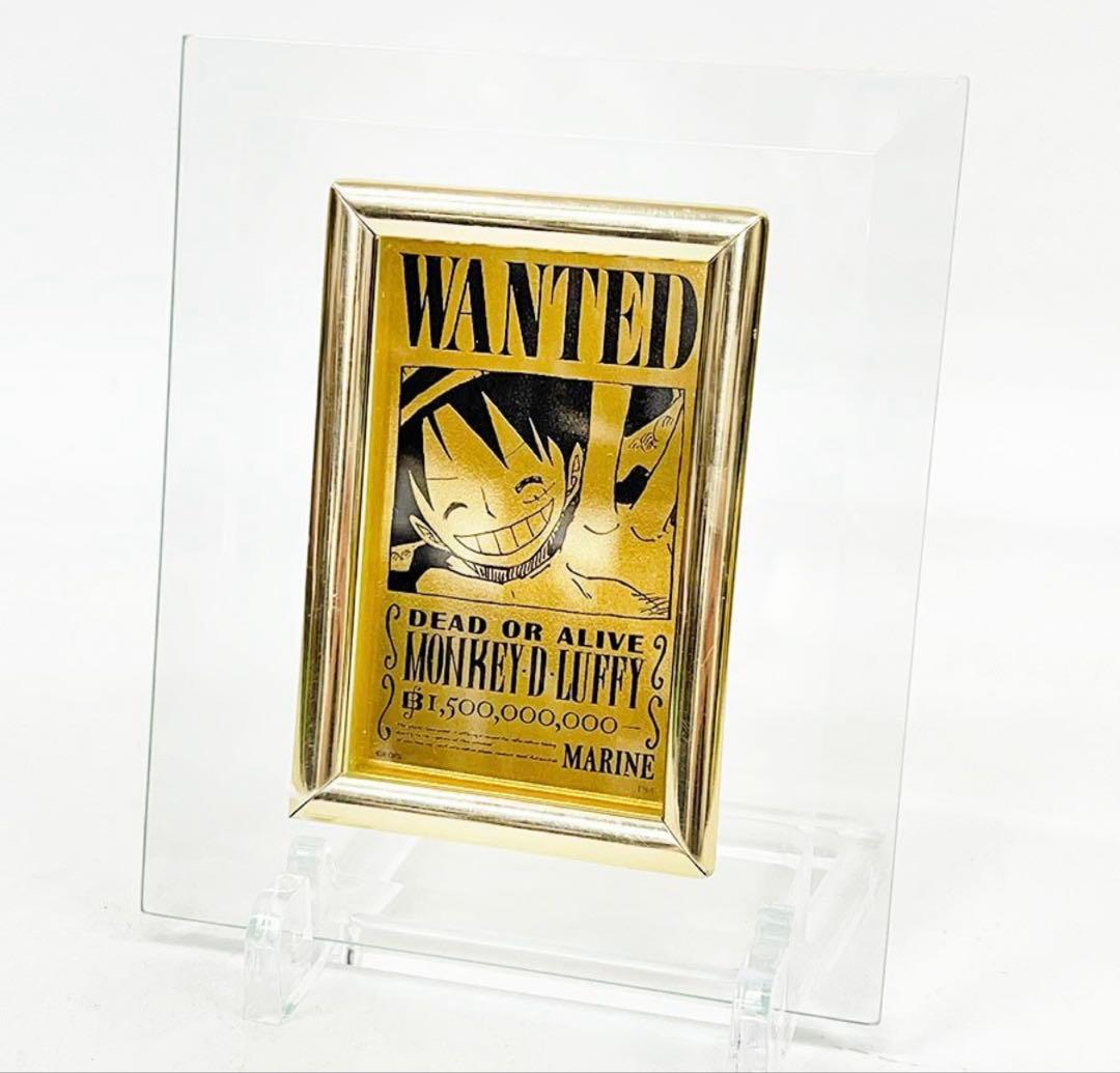 ONE PIECE ルフィ ゴールド手配書 純金999.9 24K 22k 18 - メルカリ
