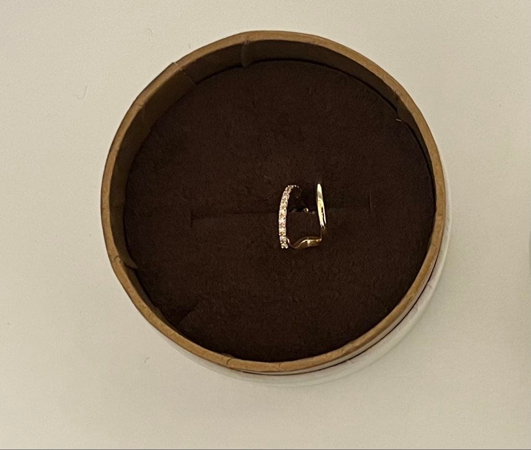 Orefice オレフィーチェ K18 ダブルフープ ミラ ピアス 片耳用