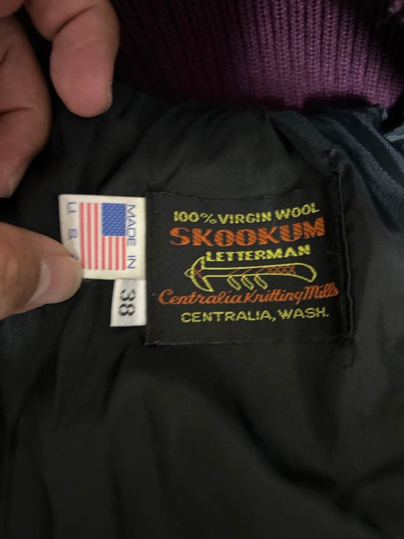 SKOOKUM スクーカム スタジャン 38 usa製 ワッペン - メルカリ