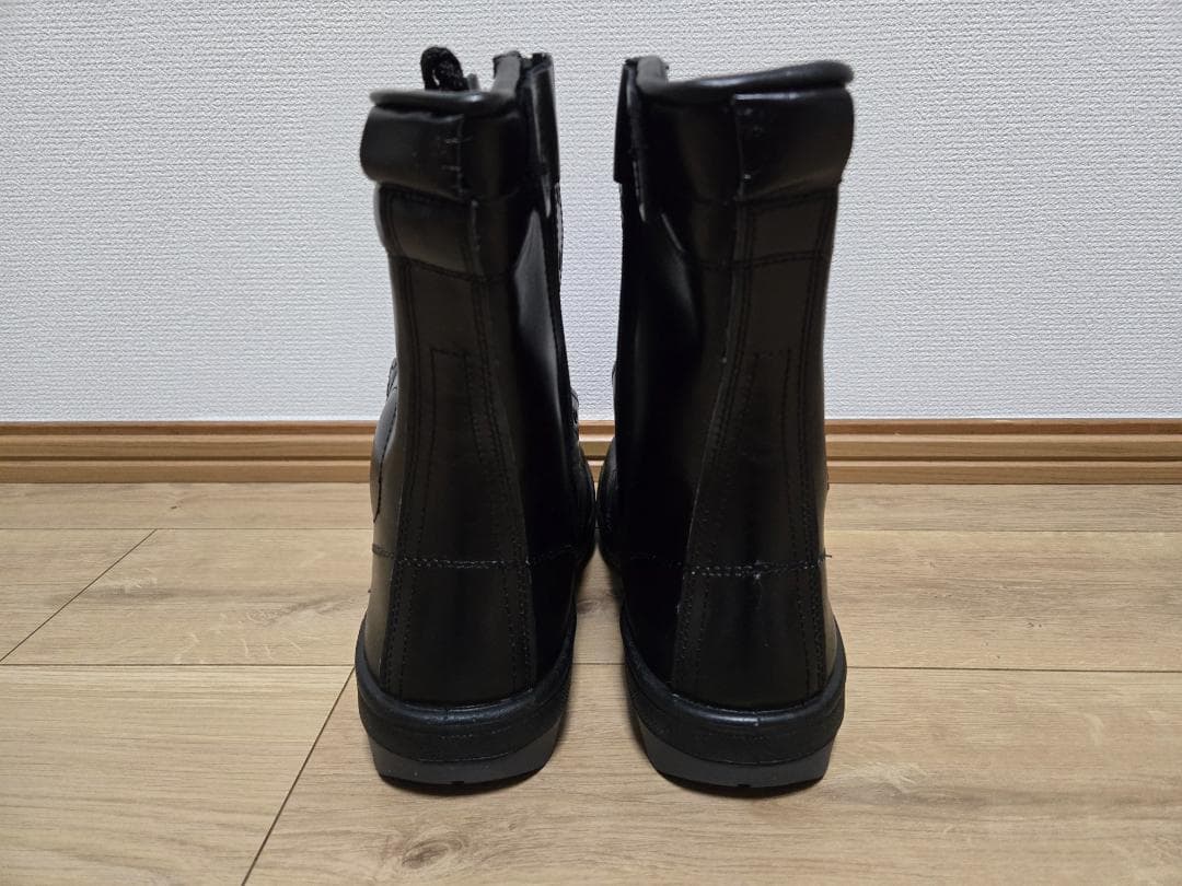 ミドリ安全 革製 合成ゴム2層底 安全靴 長編上靴 作業靴 黒 27.5cm