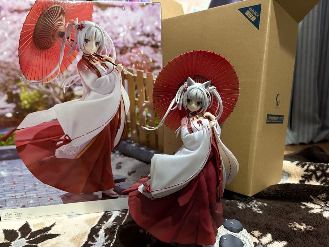 朝武芳乃　あみあみ限定版　フィギュア 中古】(本体B+/箱B)【あみあみ限定版】千恋*万花 朝武芳乃 1/7 完成品