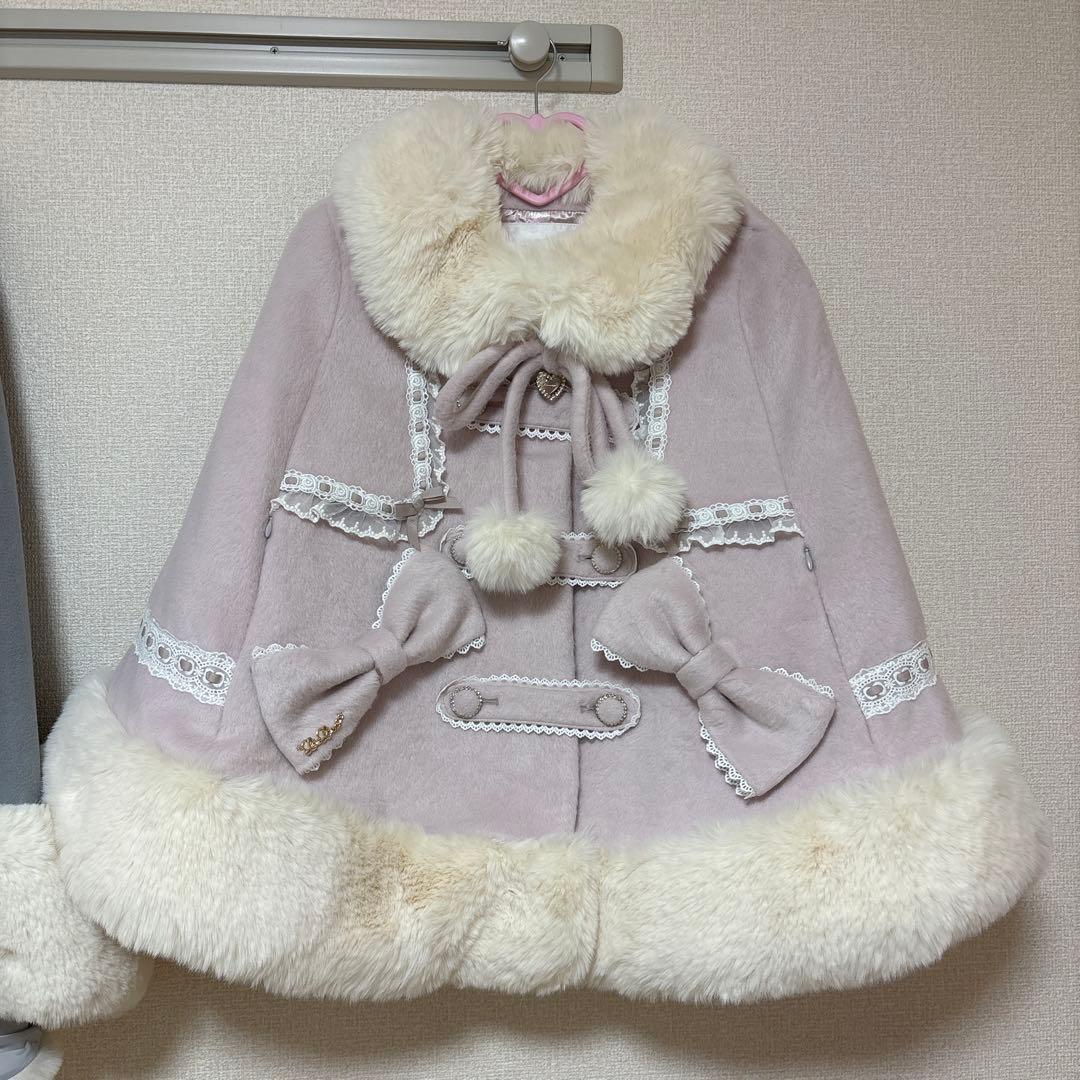 シャギーツインリボンポンチョ リズリサ LIZLISA - メルカリ