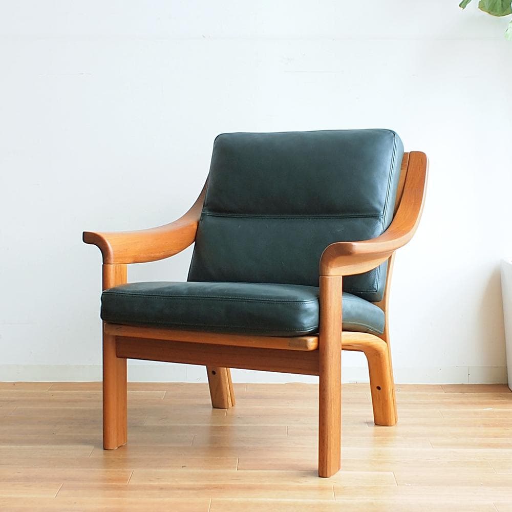 ビンテージ デンマーク製 P.J.Furniture チーク 1人掛けソファ A