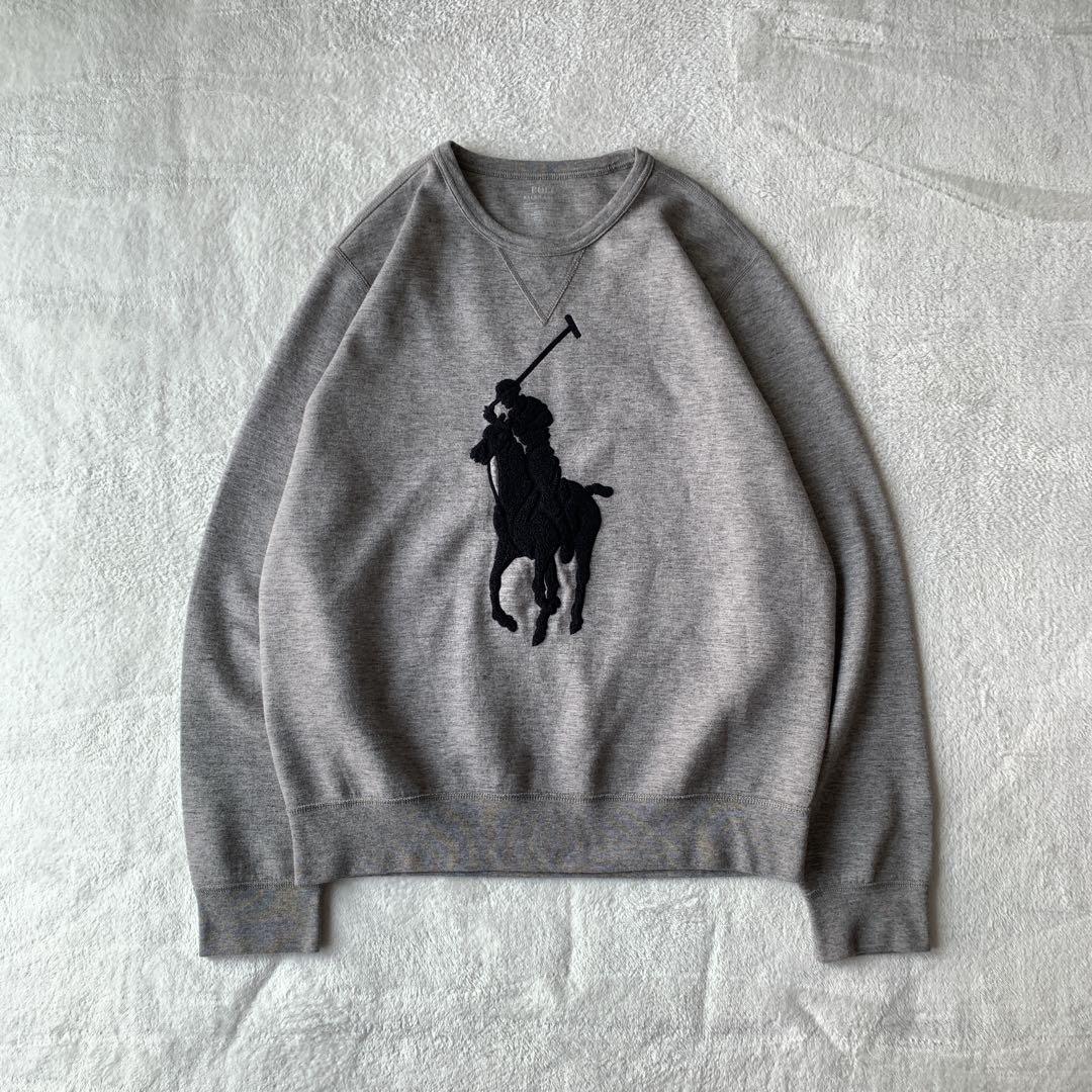 希少 ポロ ラルフローレン 長袖 スウェット トレーナー ビッグポニー