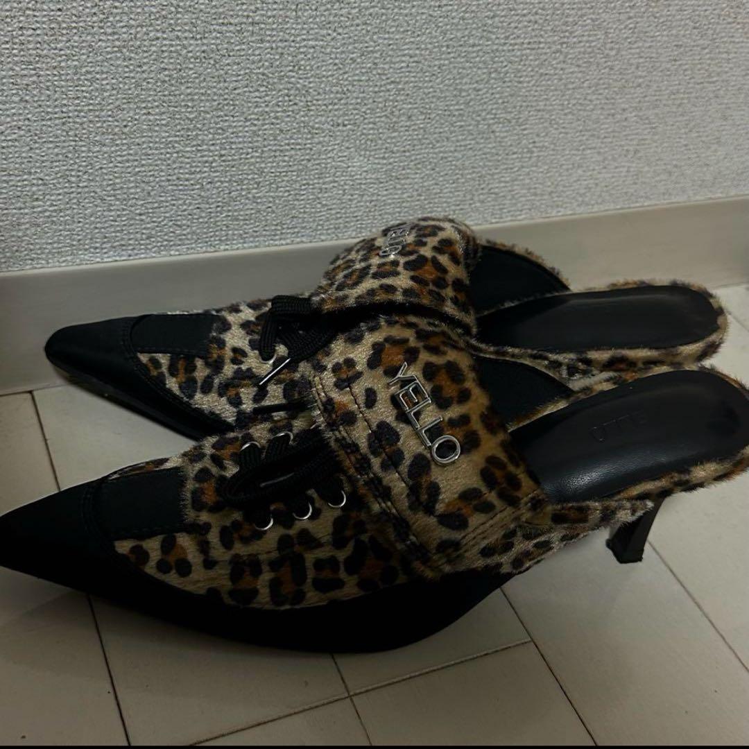 YELLO スニーカーヒール SNEAKER MULES ミュール レオパード - メルカリ