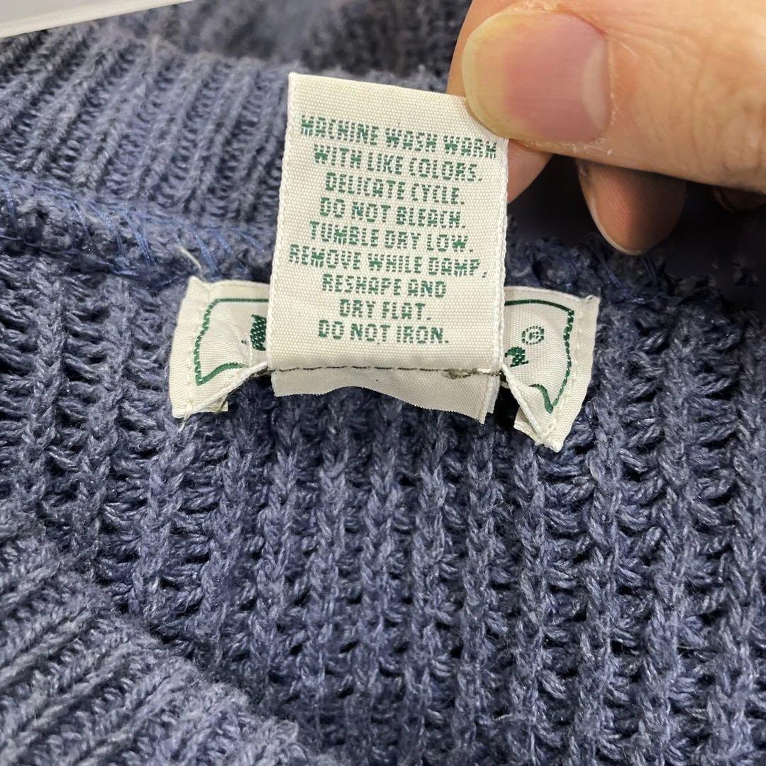バ*ラ様 L.L.Bean グレー〜ブルー　ニットセーター 古着