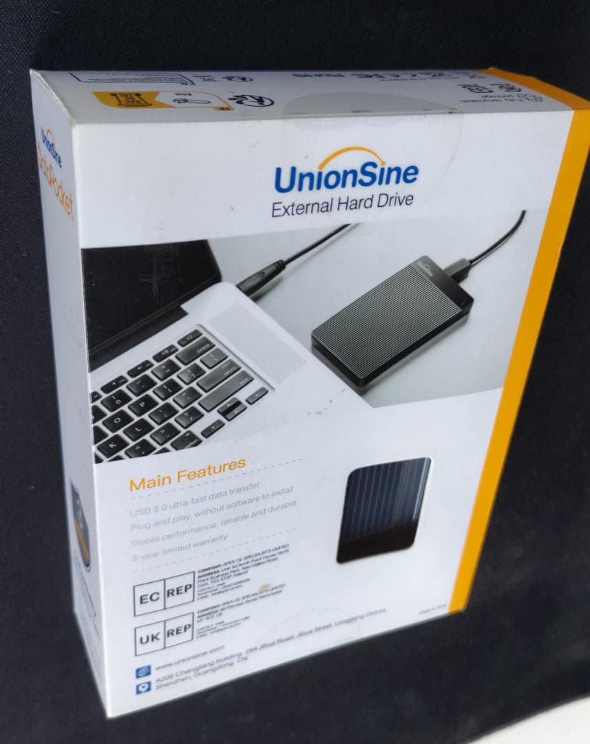 新品未開封】UnionSine 2TB 外付けハードディスク USB接続
