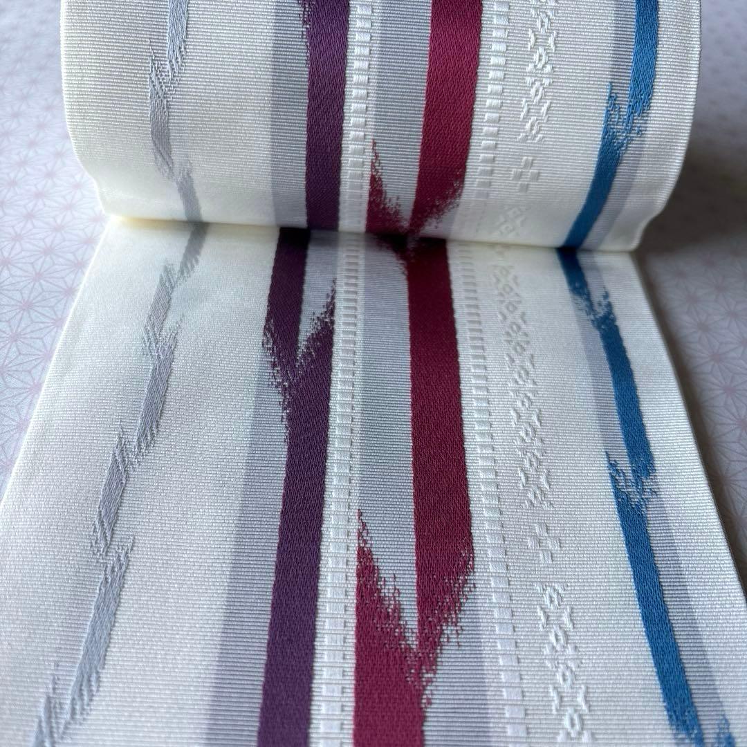 OB76本場筑前博多織小袋帯(半幅帯) 椿 本袋 正絹 新品