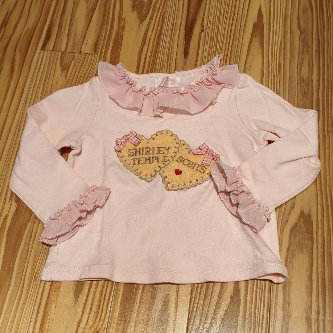 シャーリーテンプル ビスケット ロンT フリル ピンク 90 - メルカリ