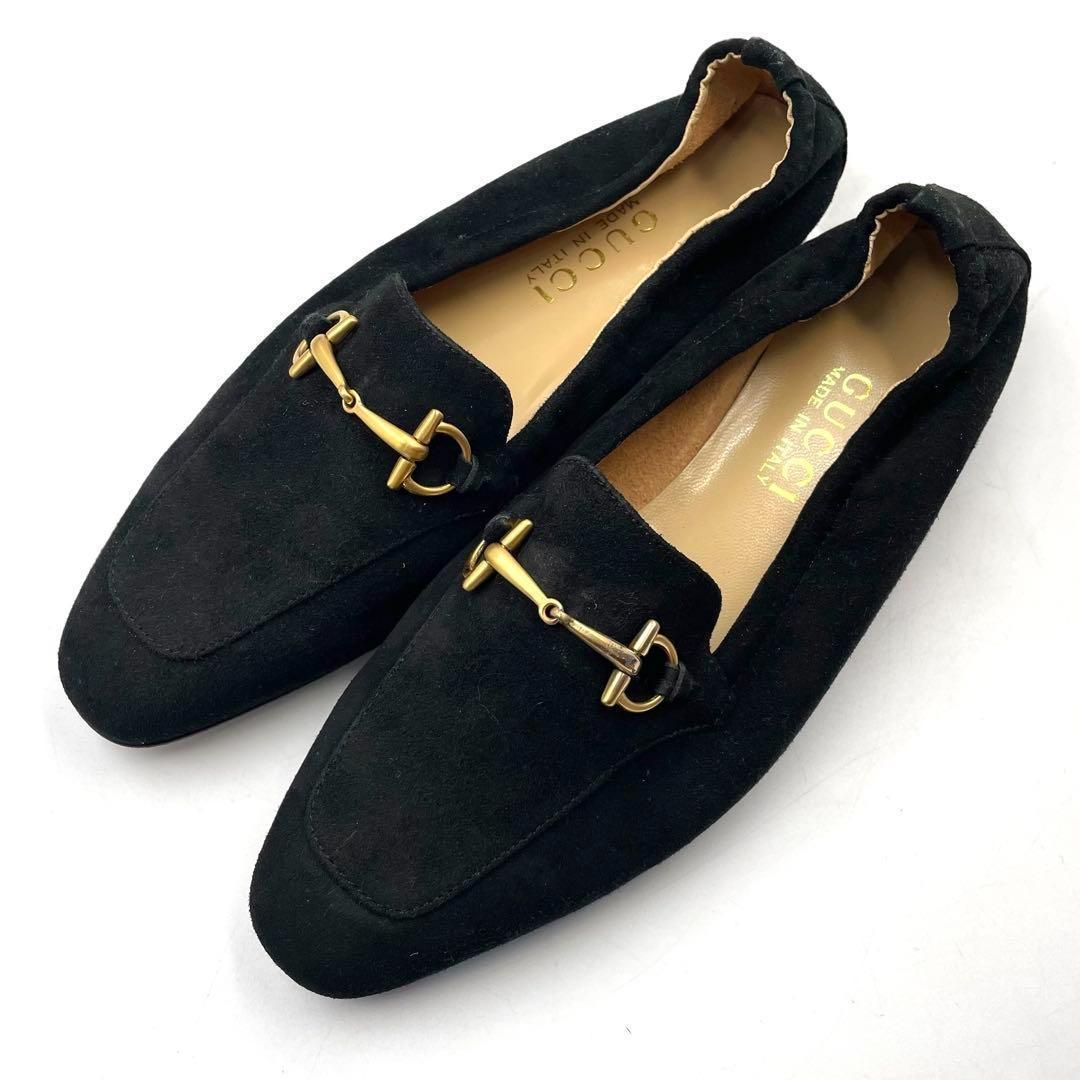 《未使用品》GUCCI グッチ ホースビット ビットモカシン ゴールド金具 黒系
