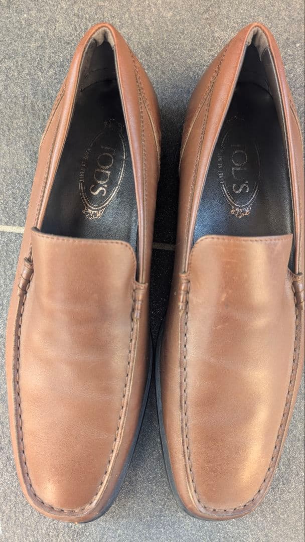 TOD'S ブラウンレザー ローファー - メルカリ