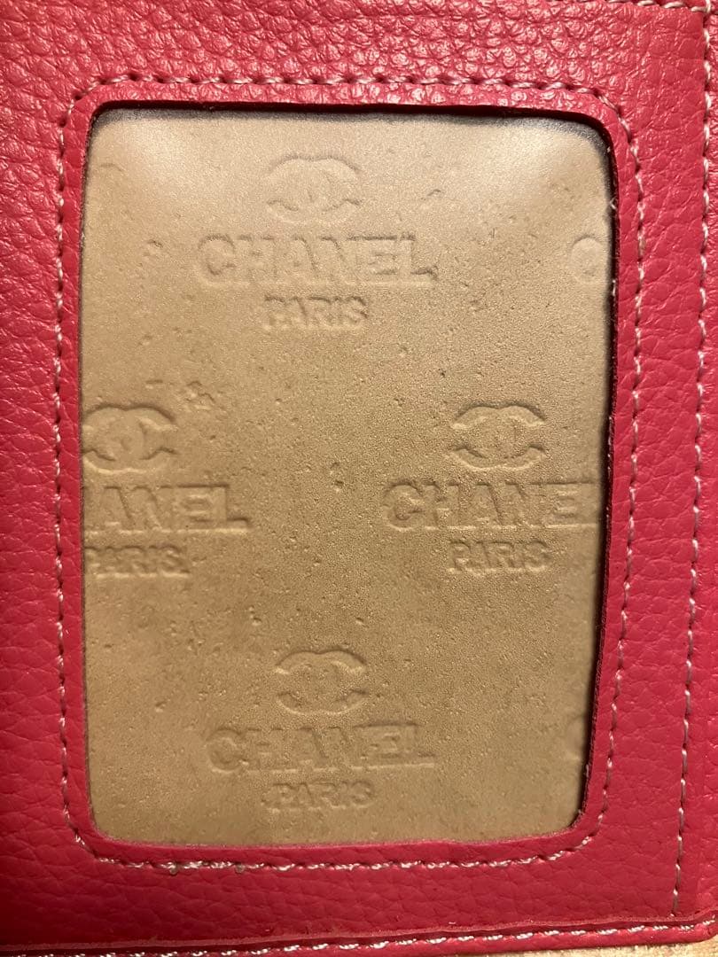 非売品】CHANEL シャネルノベルティ ピンクレザー三つ折り財布