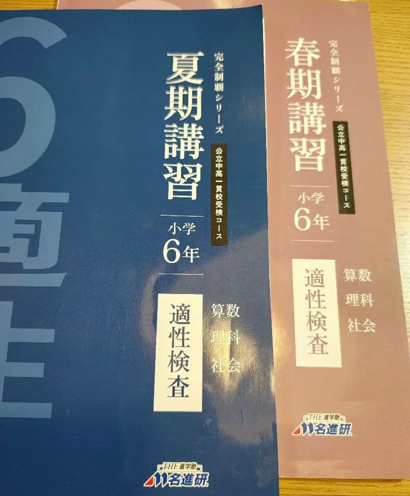 名進研　完全制覇シリーズ適性検査 小学6年 教材