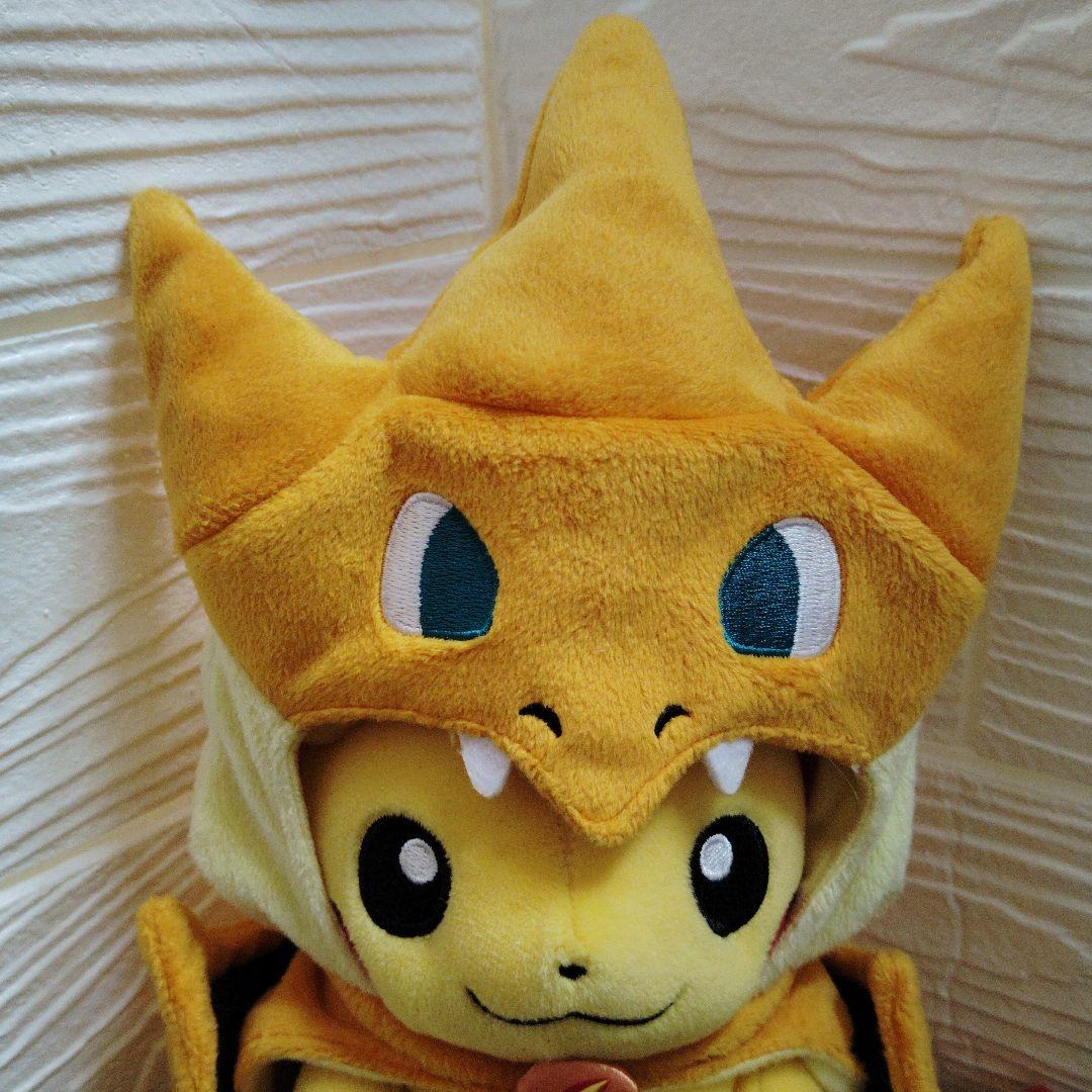 ポケモン☆♥メガリザードンYのポンチョを着たピカチュウ