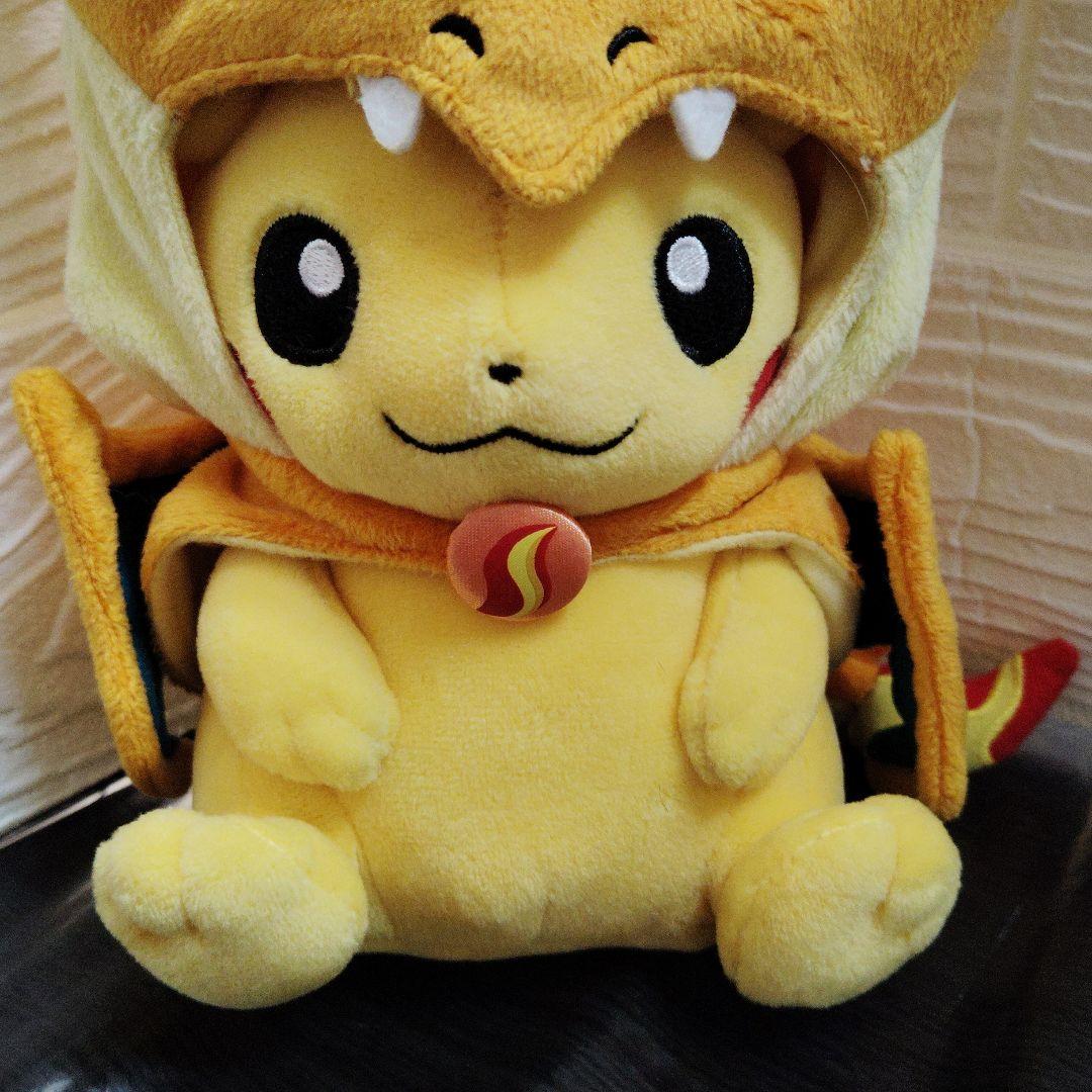 ポケモン☆♥メガリザードンYのポンチョを着たピカチュウ
