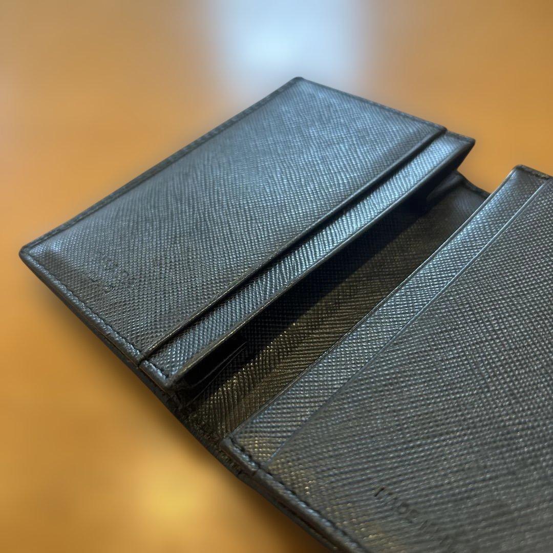 PRADA ブラック レザー 名刺入れ - メルカリ