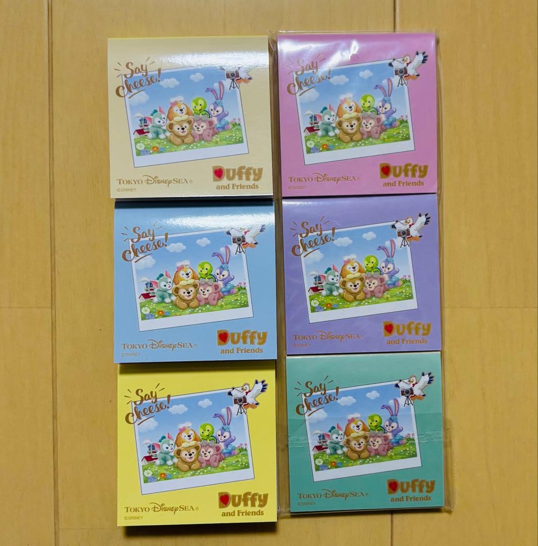 新品未使用》ディズニー ダッフィーフレンズ メモ帳 メモ用紙 6個