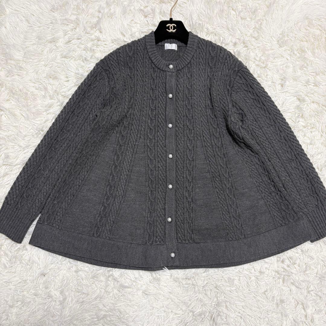 【美品】ソーノ 2024AW サークルフレアケーブルニットカーディガン ケーブル Sono（ソーノ） ニット セーター 「新作12/5発売」「SONO/ソーノ