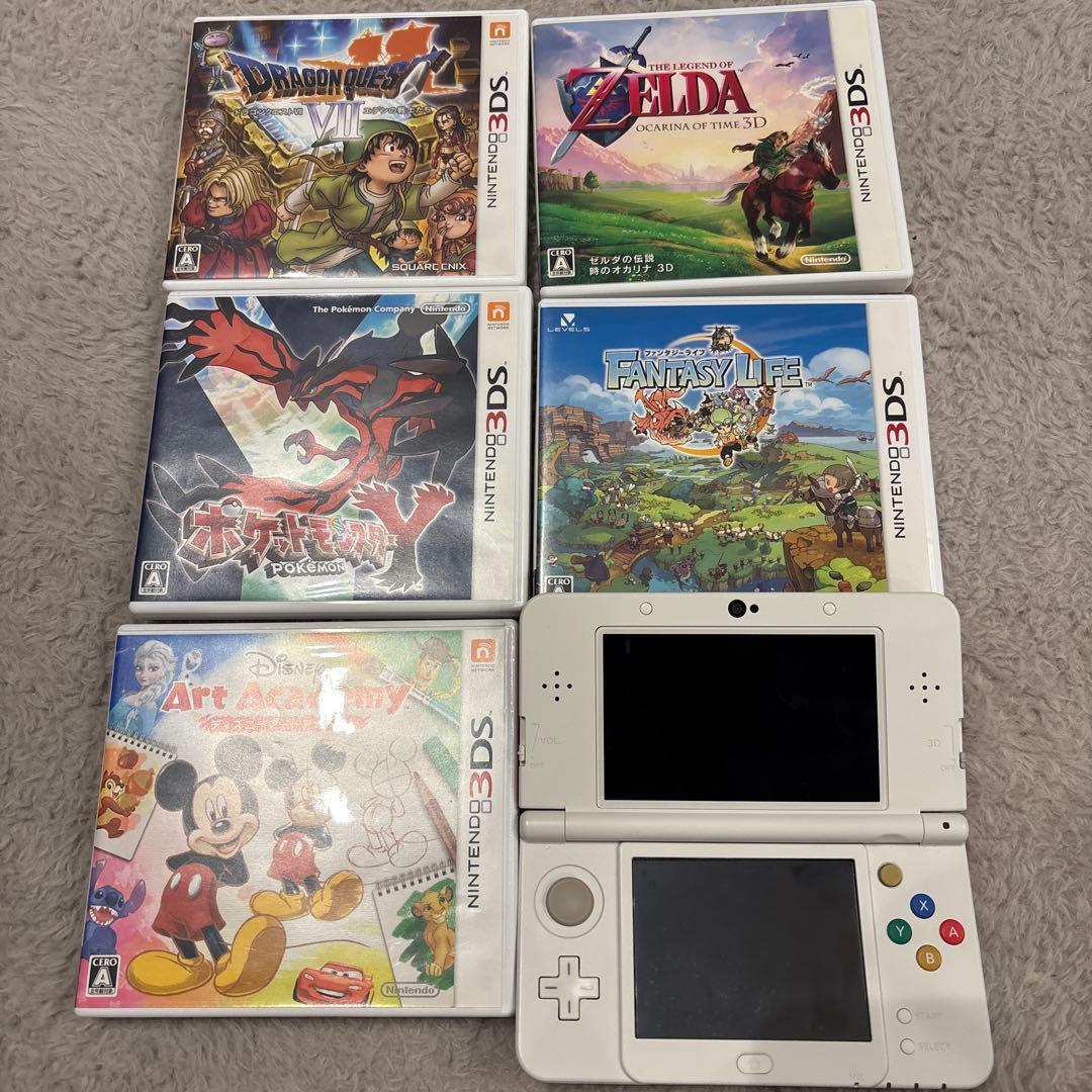 Newニンテンドー3DS 本体＋ソフト5本セット ジバニャンカバー 画面焼け