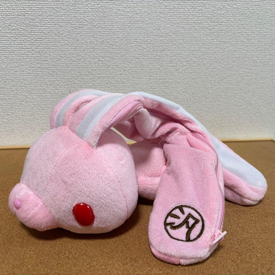 汎用うさぎ デュアルペンケース ぬいぐるみ ペンポーチ ピンク - メルカリ