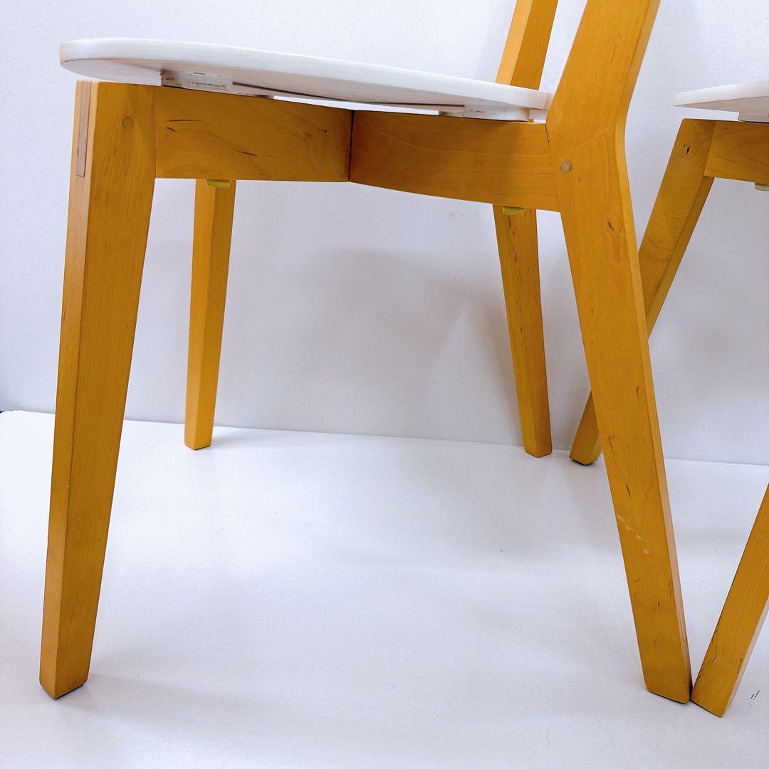 IKEA ノールドミーラ チェア 2脚セット ホワイト/バーチ