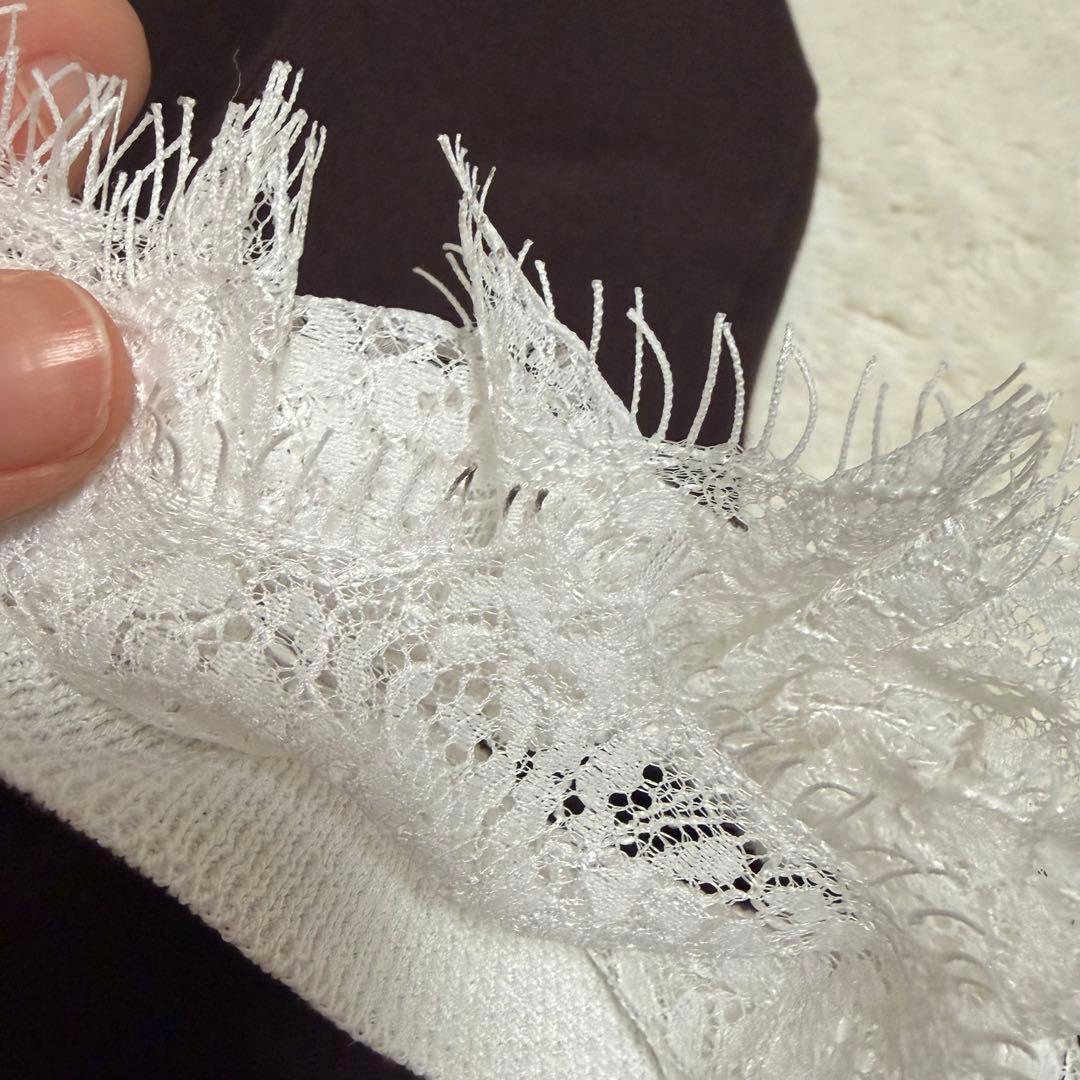 お値下げしましたRirandture レースカラーミニニットワンピース - メルカリ