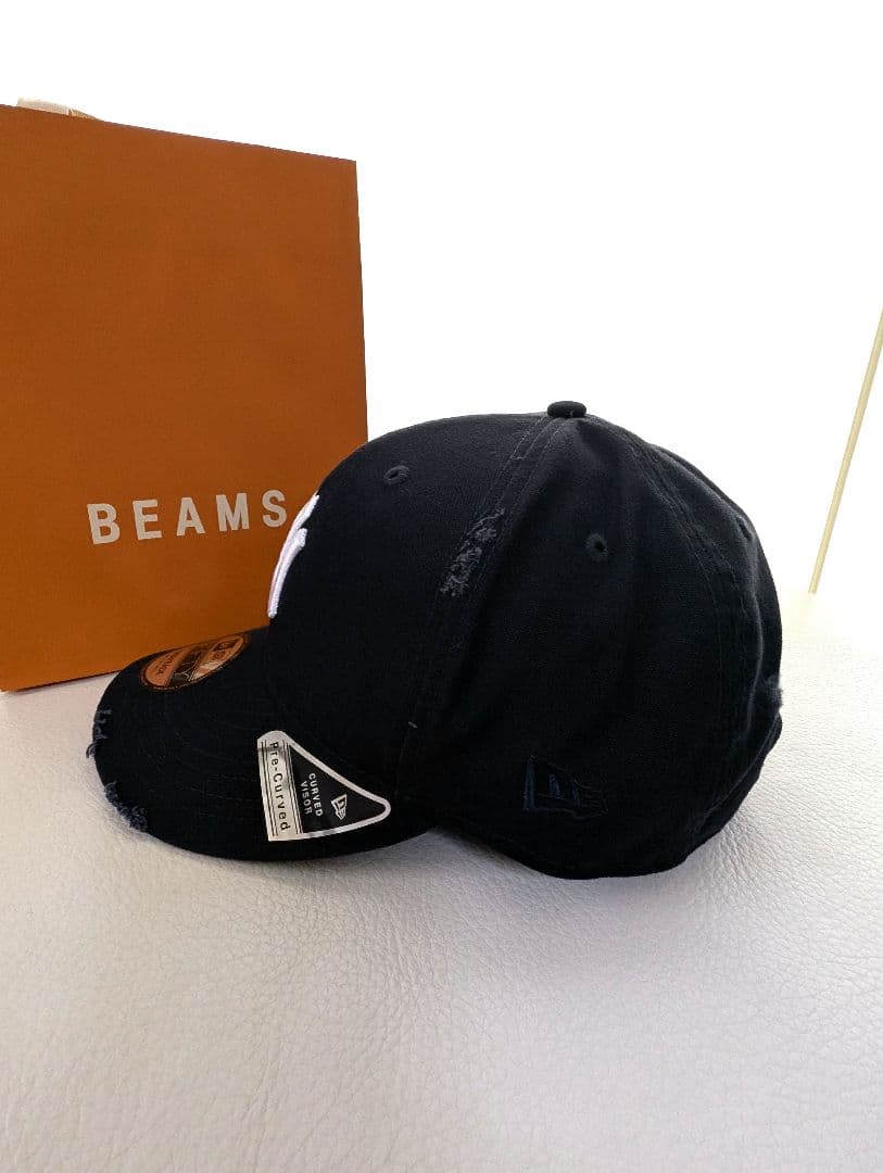 ビームス✕ニューエラ ダメージ キャップ ☆ヤンキース☆ネイビー帽子