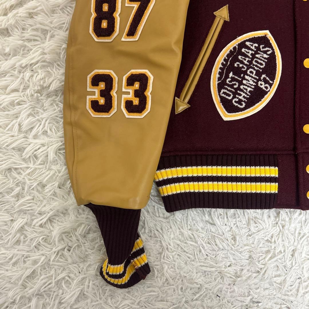 極美品】WHITESVILLE スタジャン フルデコ フットボール 40 - メルカリ