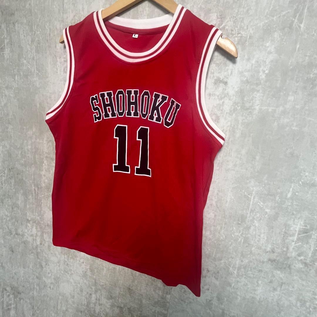 人気】スラムダンク 湘北高校 11番 流川楓 ユニフォーム ジャージ L