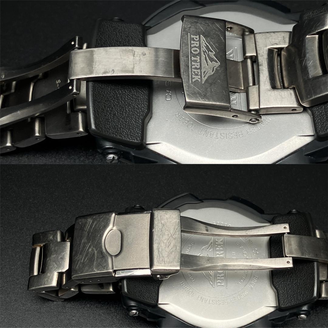 電波ソーラー/稼働】カシオ プロトレック 腕時計 メンズ チタンベルト