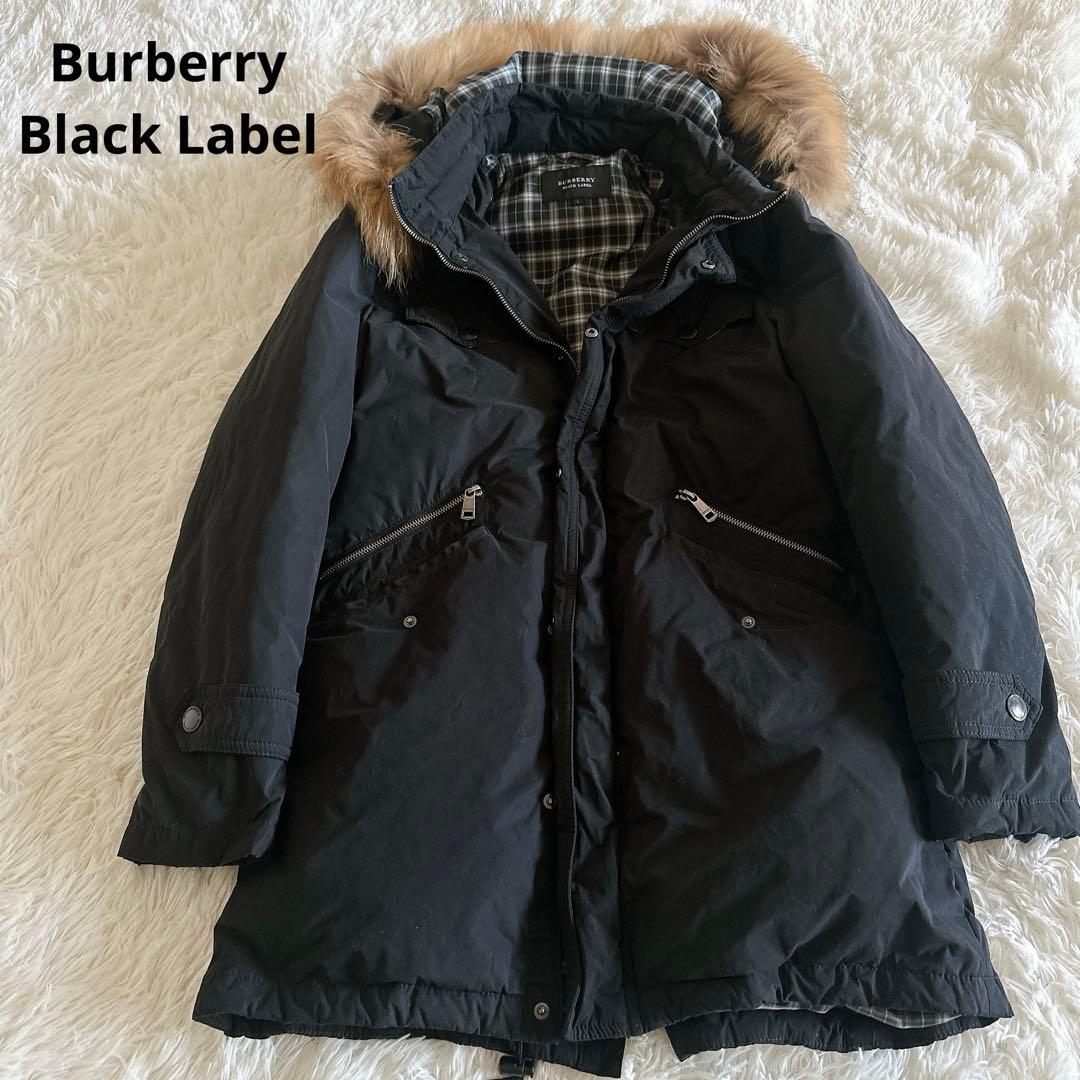 BURBERRY BLACK LABEL ダウンジャケット 3wayファー L - メルカリ