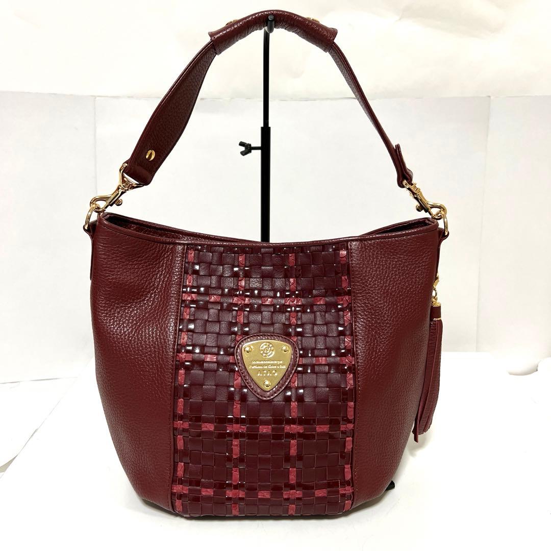 ATAO アタオ キャンディルーク ショルダーバッグ カシスレッド 中古