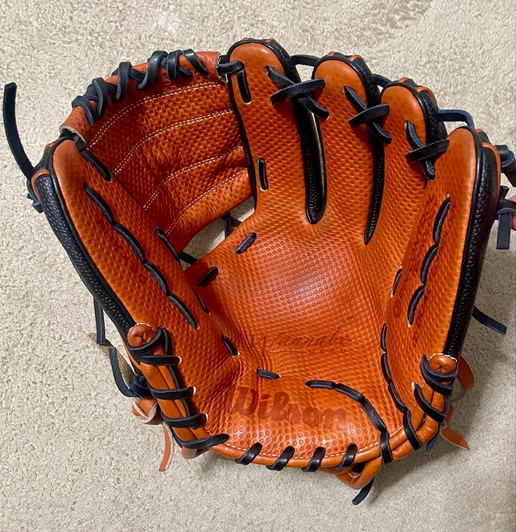 希少品 軟式ウィルソンX2型 スピンコントロールレザー 大谷翔平激似