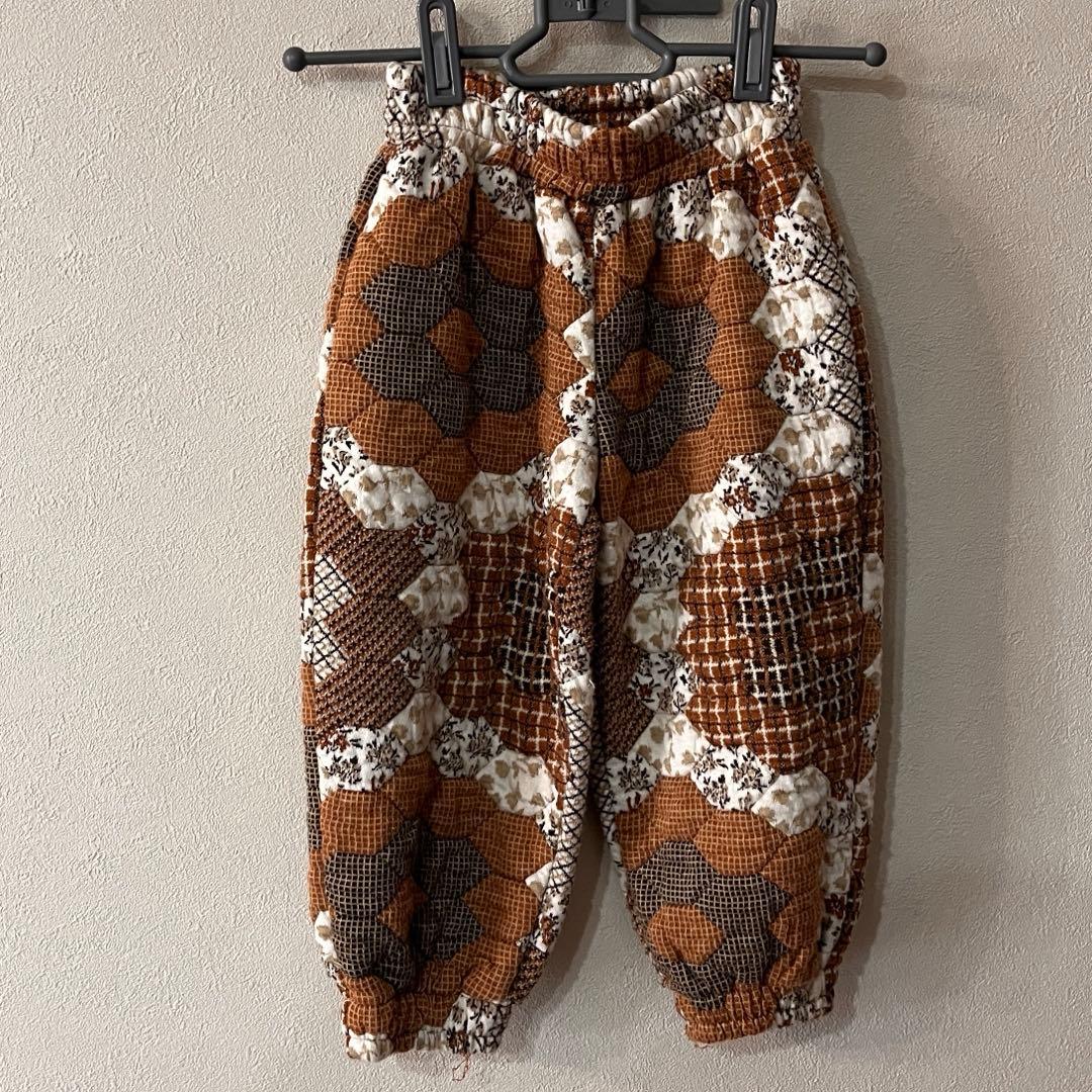 fish and kids パッチワークジャガードパンツ