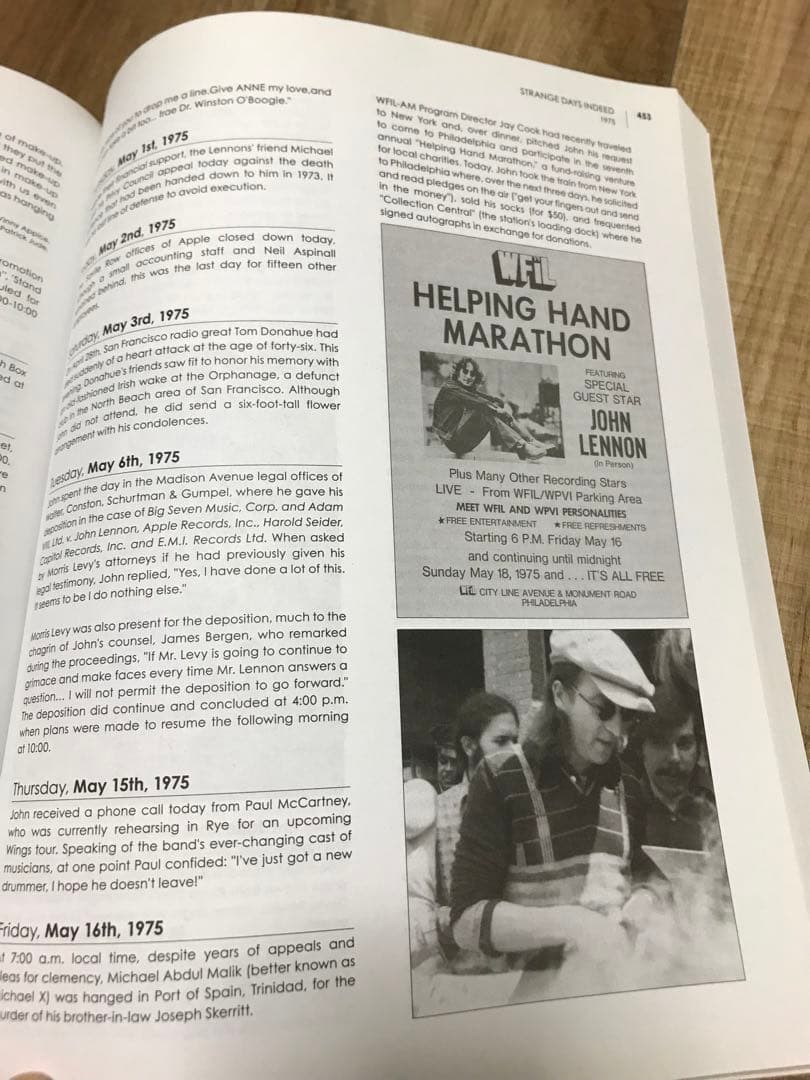 ジョン レノンの1日1日を克明に追った洋書、もの凄い情報量です