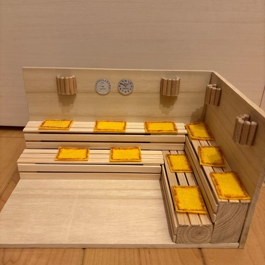 あかりも灯る 檜香る！どうぶつサウナ サウナ室 ミニチュア ジオラマ