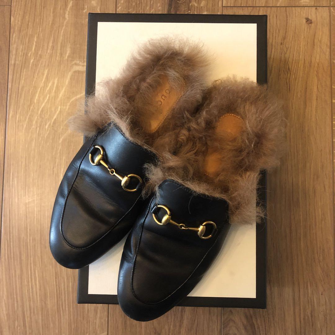 gucci プリンスタウンファー付きローファー正規品