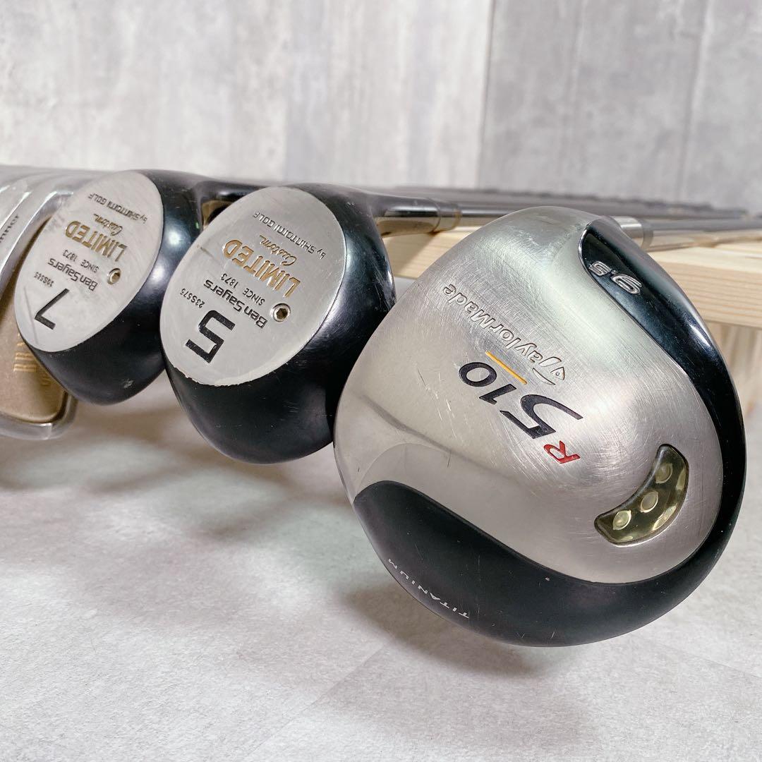 T176 テーラーメイド 他 ゴルフクラブ メンズ フルセット 白 初心者