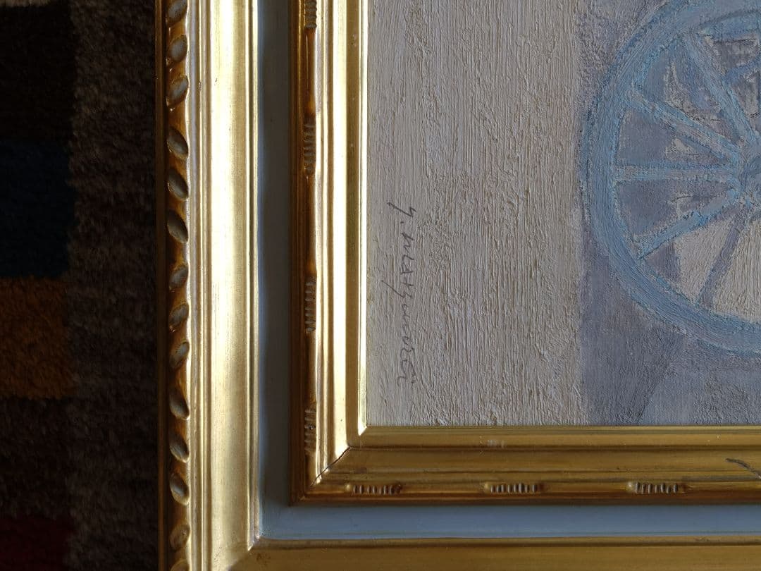 油彩画　松浦安弘　花車