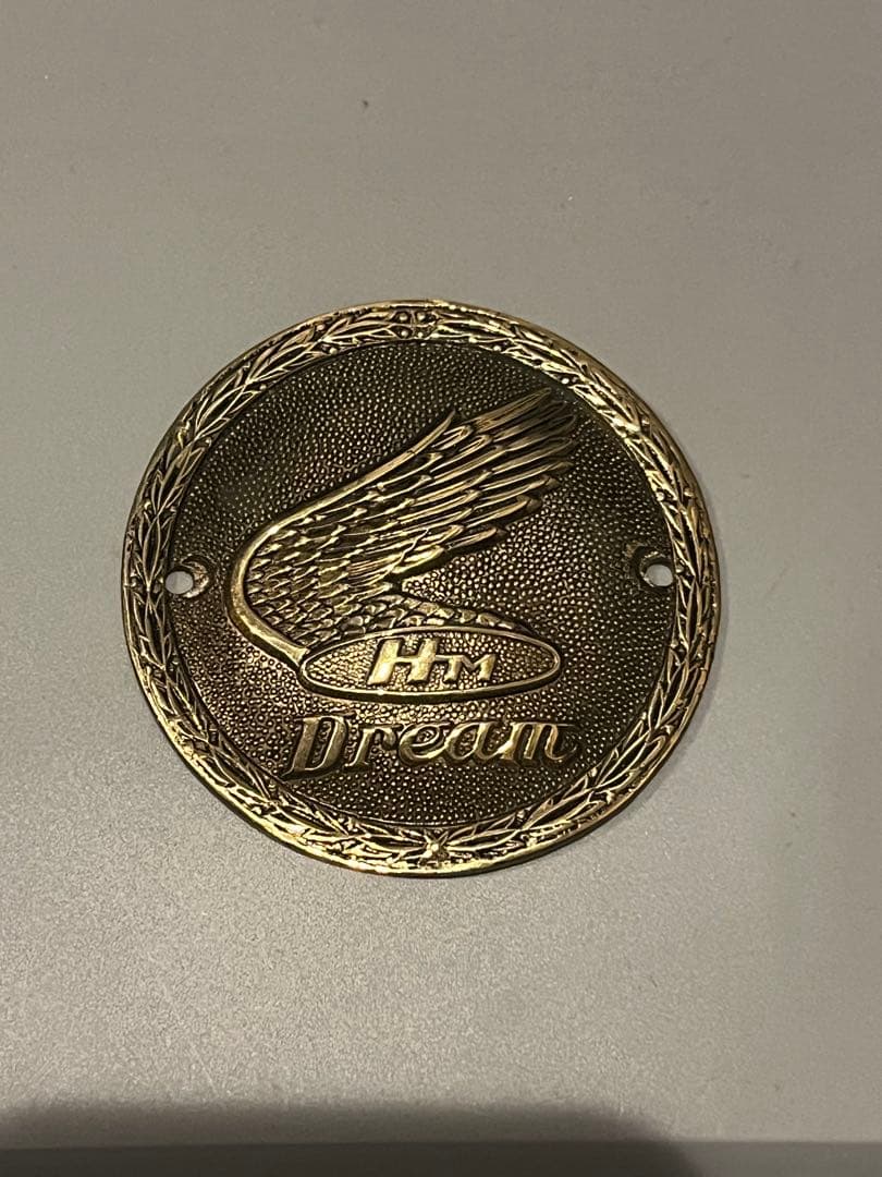 ホンダ HONDA 真鍮 エンブレム タンク マーク ホンダドリーム HM 美品