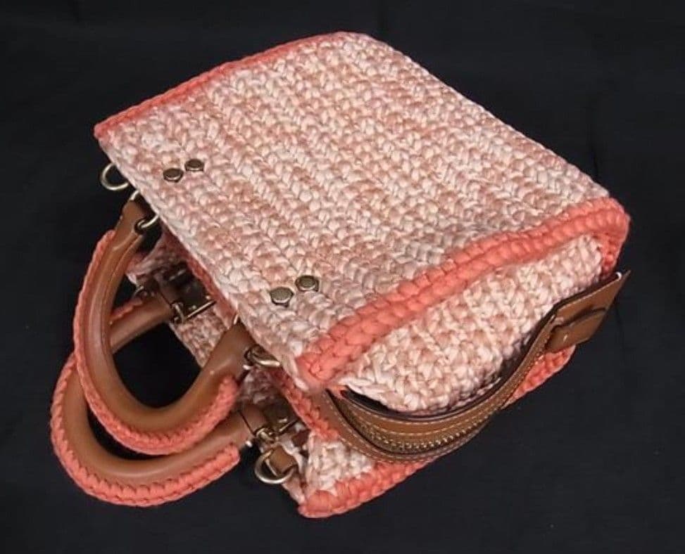 極美品】COACH コーチ かごバッグ ベージュ/オレンジ ※相場7万円